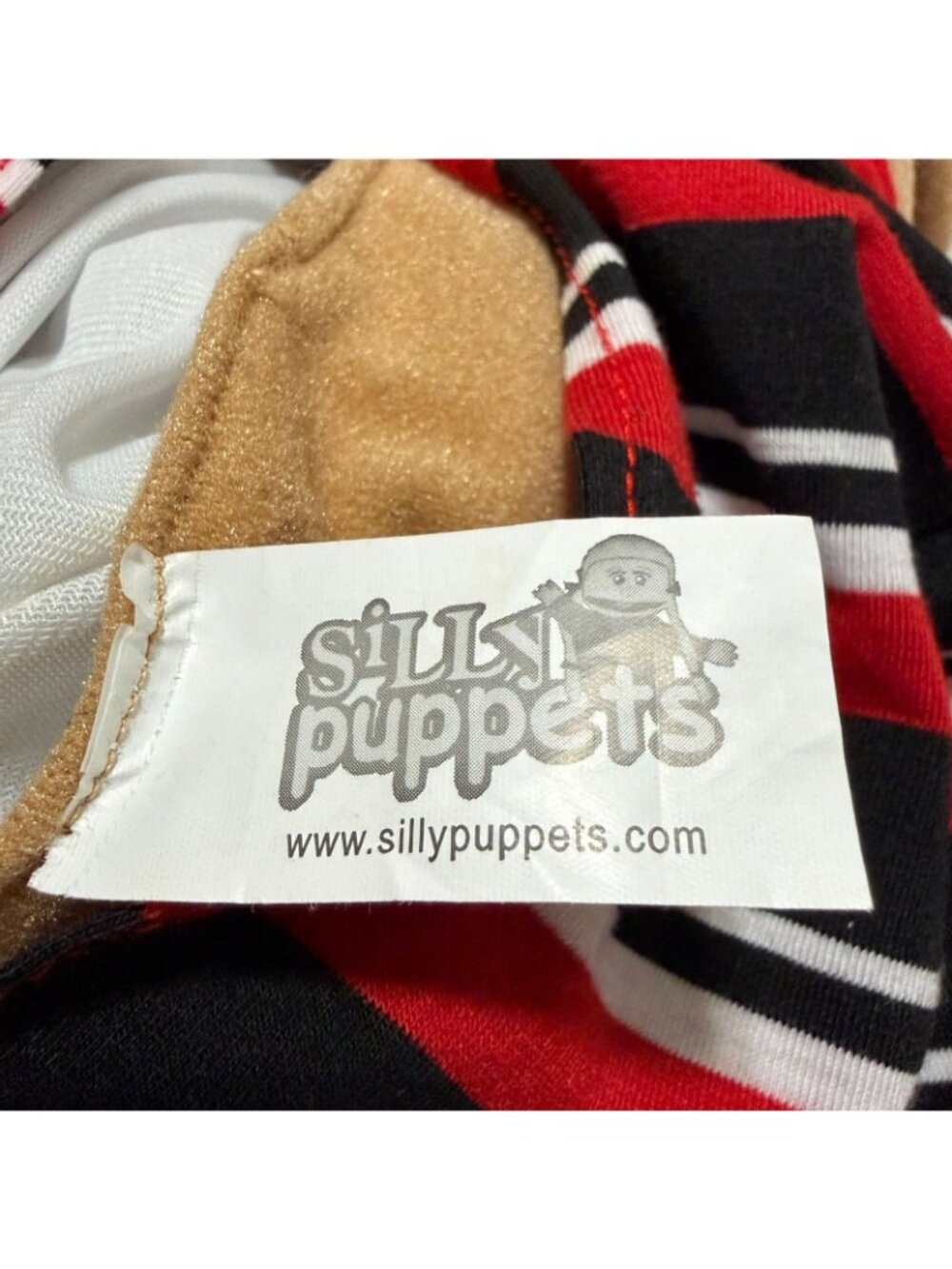 Silly Puppets 24" Jose Hand Puppet with Arm Rod Boy Striped Shirt Ethnic - Picture 9 of 10